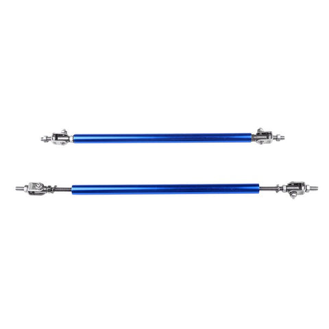 Blue Adjustable Front Bumper Lip Splitter Strut Rod Tie Bars(E10494001CP) For Mustang - 2 Piece