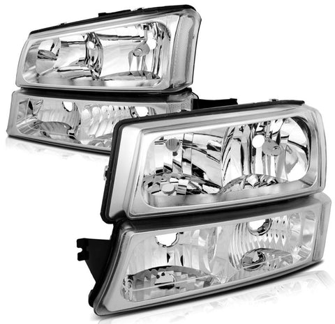 Headlight Assembly (15199556) For Chevrolet Silverado - 1 Pair