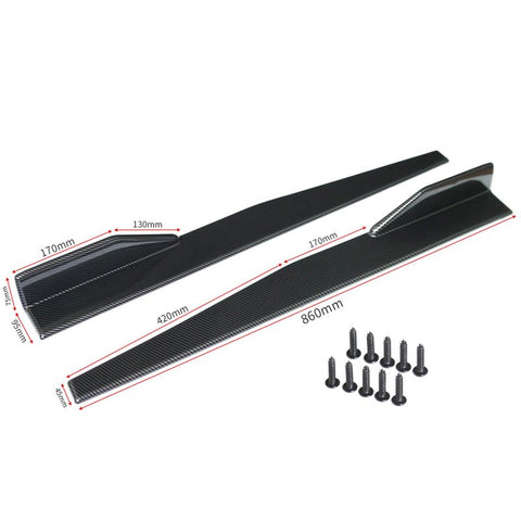 Side Skirts Rocker Panel for Universal Carbon