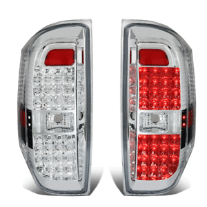 2014-2018 Toyota Tundra Pickup Pair LED Tail Brake Light Stop Lamp Chrome