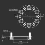 Wheel Spacers for 1988-2021 Chevrolet GMC Cadillac Silverado 1500/Avalanche/Suburban/Savana/Sierra 1500/Yukon/Escalade 4PCS