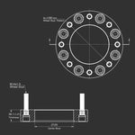 Wheel Spacers for 2011-2022 Chevy Chevrolet Silverado GMC Sierra 2500 3500 4PCS