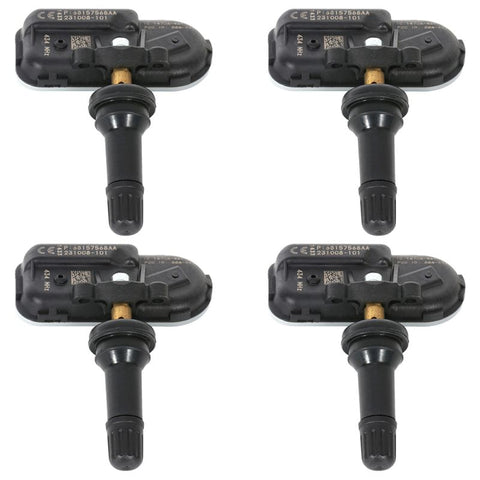 433MHz Original Equipment Programmed Tire Pressure Monitoring System Sensor For Jeep Ram (68157568AB)- 4Piece