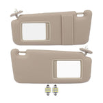 Sun Visor Beige Left & Right sides with Sunroof  for Toyota (74320-0T022-A1,74310-0T022-A1)- 2 PCS