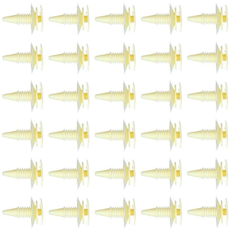 Nylon White fender bumper fastener car clips(3065575)- 30Piece