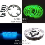 15.5" Universal Dream Chasing Colors LED Wheel Ring Lights for Truck 4pc Blue-tooth App Controlled