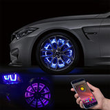 15.5" Universal Dream Chasing Colors LED Wheel Ring Lights for Truck 4pc Blue-tooth App Controlled