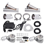 2.5 Inch Remote Dual Electric Vacuum Valve Electric Exhaust Cutout Kit