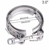 3 Inch Universal Stainless Steel V-Band Clamp & Flanges