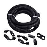 SPELAB 10Ft/3 Meter AN6/AN8/AN10 Nylon Braided Fuel Oil Hose Line Kit