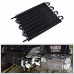 8 Row Universal Aluminum Transmission Oil Cooler Radiator Black