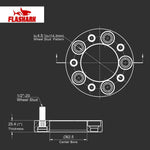 Wheel Spacers for 1984-2012 Jeep Cherokee Wrangler TJ YJ / 1955-2014 Ford / 1967-1969 Mercury 4PCS