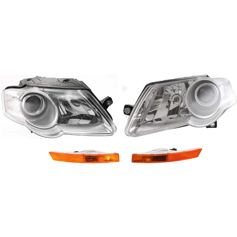 Headlight Kit For 2006-2010 Volkswagen Passat Left & Right Side 4pc