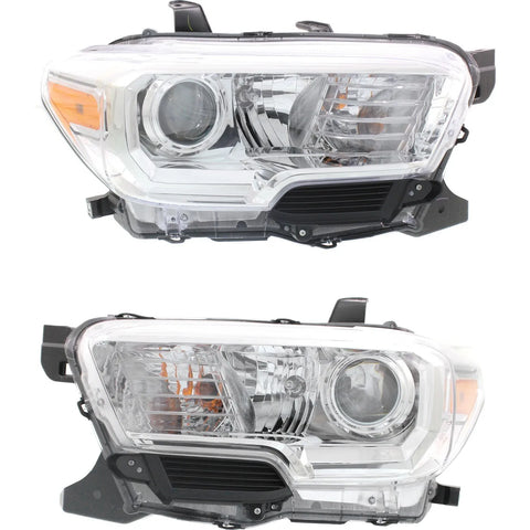 Halogen Headlight Lamp LH RH Set of 2 Pair for Toyota Tacoma Truck Pickup New