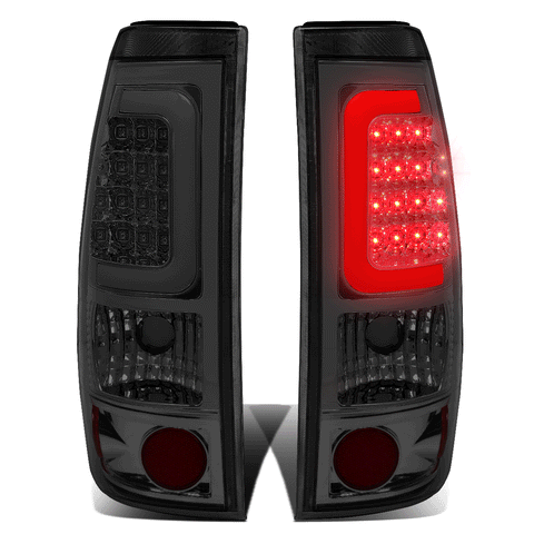 1999-2003 Silverado Sierra 1500 2500 LED C-Tube Tail Brake Light Lamp Smoked