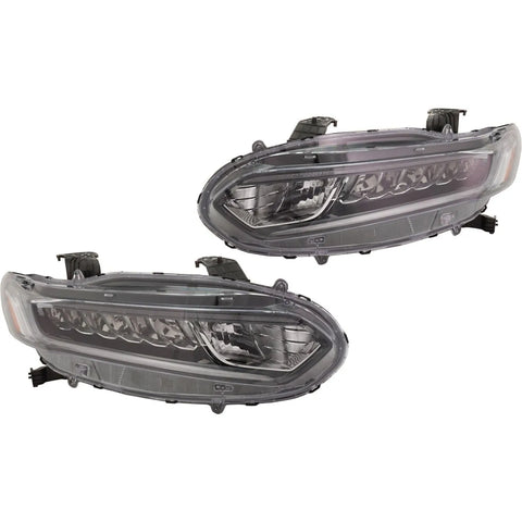 Headlight Set For 2018-2022 Honda Accord Driver and Passenger Side Halogen