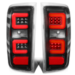 2014-2019 Silverado Sierra 1500 Red LED C-Tube Tail Brake Light Lamps Black