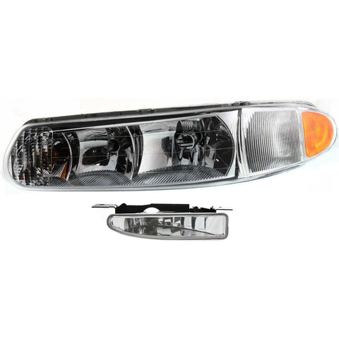 Headlight Kit For 1997-2005 Buick Century 1997-2004 Buick Regal Left 2pc