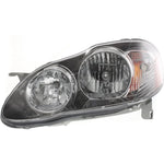 Headlight For 2005 2006 2007 2008 Toyota Corolla Left Black Housing With Bulb