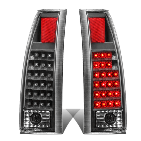 1992-1999 Chevy C/K Pickup Suburban LED Tail Light Brake Reverse Lamp Black