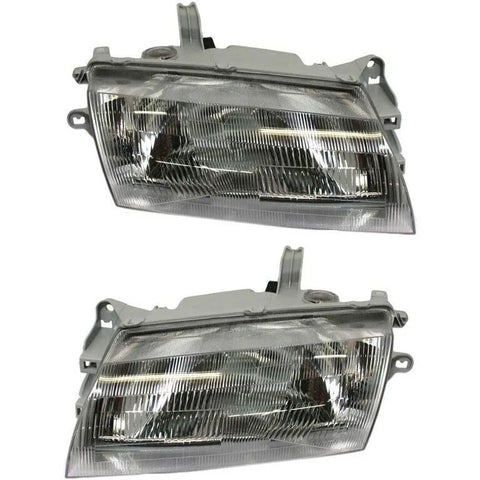 Headlight Set For 97-98 Mazda Protege Left and Right With Bulb 2Pc