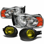 02-05 RAM CHROME HOUSING AMBER REFLECTOR HEADLIGHTS/LAM