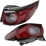 Tail Light Set For 2017-2021 Mazda CX-5 Left and Right Outer Red Lens Halogen