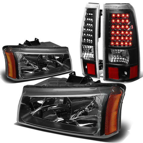 03-07 SILVERADO BLACK CRYSTAL HEADLIGHT+CORN