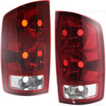 Halogen Tail Light Set For 2002-2006 Dodge Ram 1500 Clear & Red Lens 2Pcs