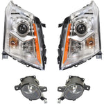 Headlight Kit For 2010-2013 Cadillac SRX Driver and Passenger Side Clear Lens