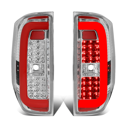 2014-2018 Toyota Tundra Pair Red 3D LED Tube Bar Tail Brake Light Stop Lamp