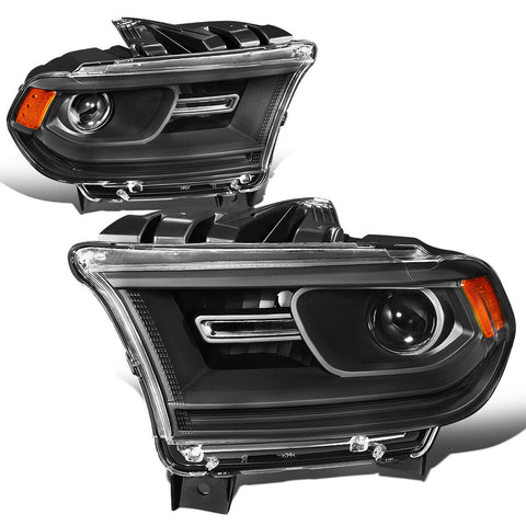 2014-2020 Dodge Durango Pair OE Style Porjector Headlight Head Lamp Black