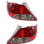 Halogen Tail Light Set For 2012-2014 Hyundai Accent Clear/Red w/ Bulbs 2Pcs CAPA