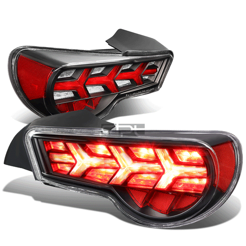 [LED Sequential Arrow]  2013-2017 Scion FRS Clear Lens Black Tail Light/Lamp