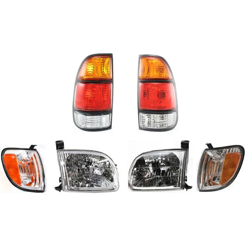 Headlight Tail Light Parking Marker Turn Signal Lamp Kit for 00-04 Tundra Truck