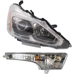 Headlight Kit For 2013-2015 Nissan Altima Right 2pc