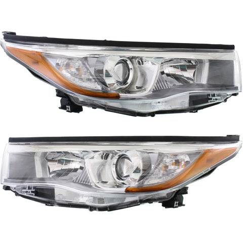 Headlight For 2014-2016 Toyota Highlander Driver and Passenger Side