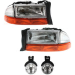 Headlight Kit For 1998-2000 Dodge Dakota Driver and Passenger Side