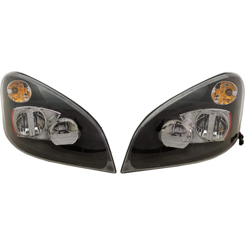 Headlight For 2008-2017 Freightliner Cascadia Left and Right Set of 2 Chrome