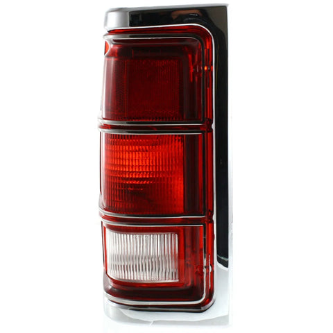 Halogen Tail Light For 1981-1987 Dodge D150 Left w/ Chrome Trim