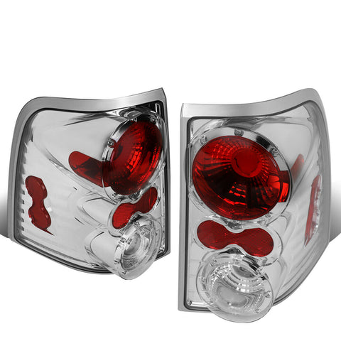 02-05 d Explorer Pair Chrome Housing Tail Light Rear Brake/Reverse Lamp