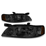 00-01 Altima L30 Pair Smoked Housing Amber Side Corner Headlight/Lamp Set