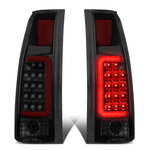 1988-2000 Chevy C10 C1500 K2500 Suburban Red LED Bar Tail Brake Light Lamps