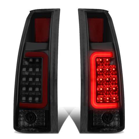 1988-2000 Chevy C10 C1500 K2500 Suburban Red LED Bar Tail Brake Light Lamps