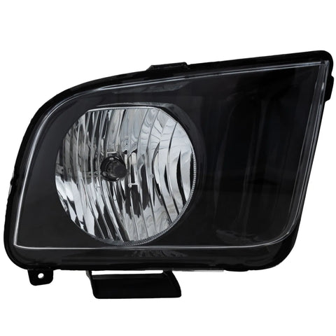 Headlight For 2007-2009 Mustang Right Clear Lens Black Interior Halogen CAPA