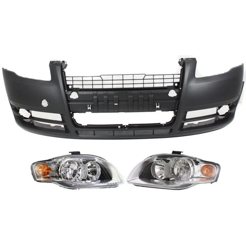 Headlight Kit For 2005-2009 Audi A4 Driver and Passenger Side Halogen