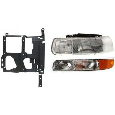 Headlight Kit For 1999-2002 Chevrolet Silverado 1500 Silverado 2500 3pc