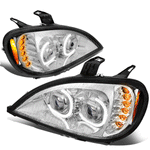 [LED DRL+Turn Signal] 04-17 Freightliner Columbia Dual Projector Headlights