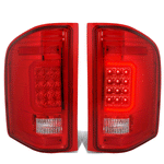 2007-2014 Chevy Silverado 1500 2500 Red LED C-Tube Tail Brake Light Lamp Set