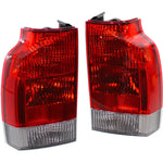 Halogen Tail Light Set For 2001-2004 Volvo V70 Lower Clear Lens w/ Bulbs 2Pcs